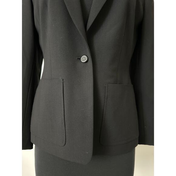 Classiques Entier Women's Wool Blazer Suit Jacket Black Size 8P Office Career - Picture 3 of 12